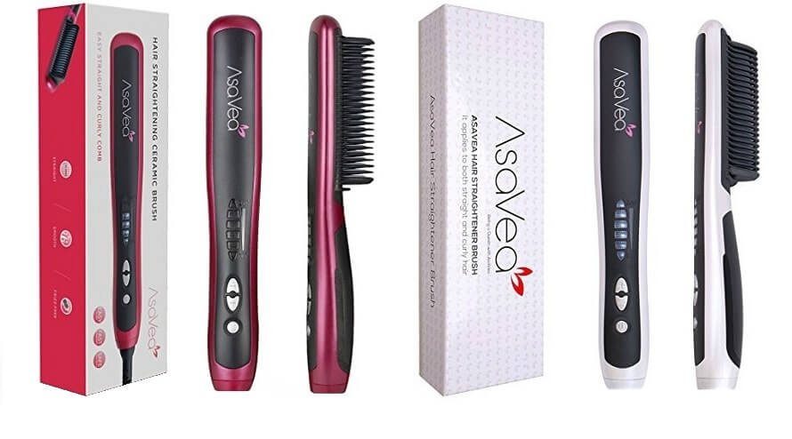 Asavea professional hair shop straightening brush with mirror