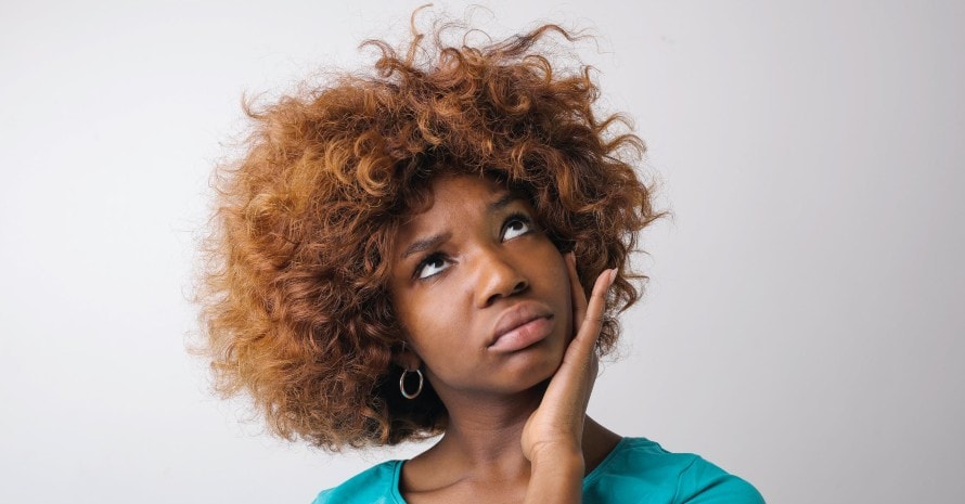 woman with curly natural hair