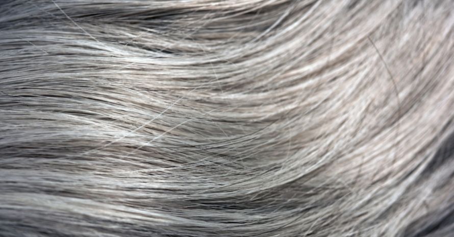 gray hair with light spots