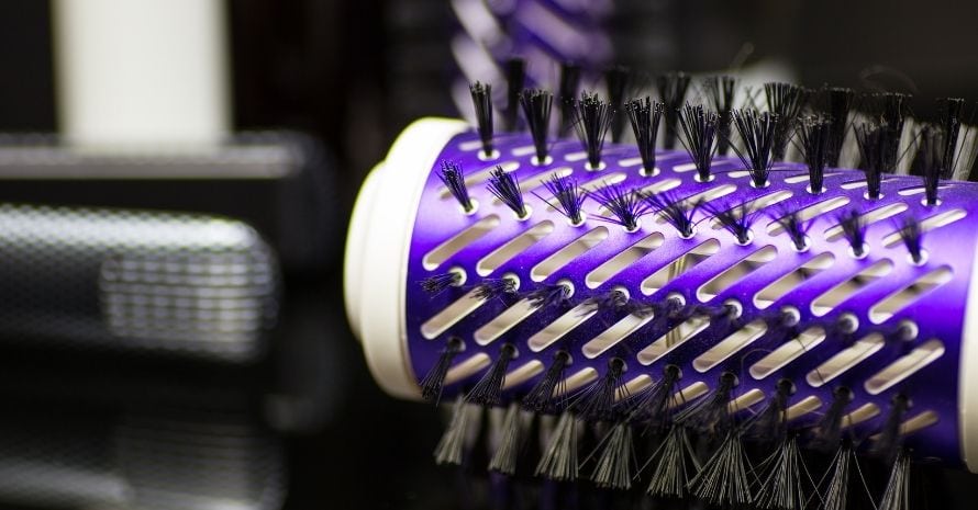 purple straightening brush